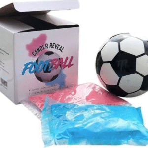 Balón de fútbol para revelación de género, kit de polvo rosa y azul para bebé, niño y niña, suministros de fiesta de revelación de género
